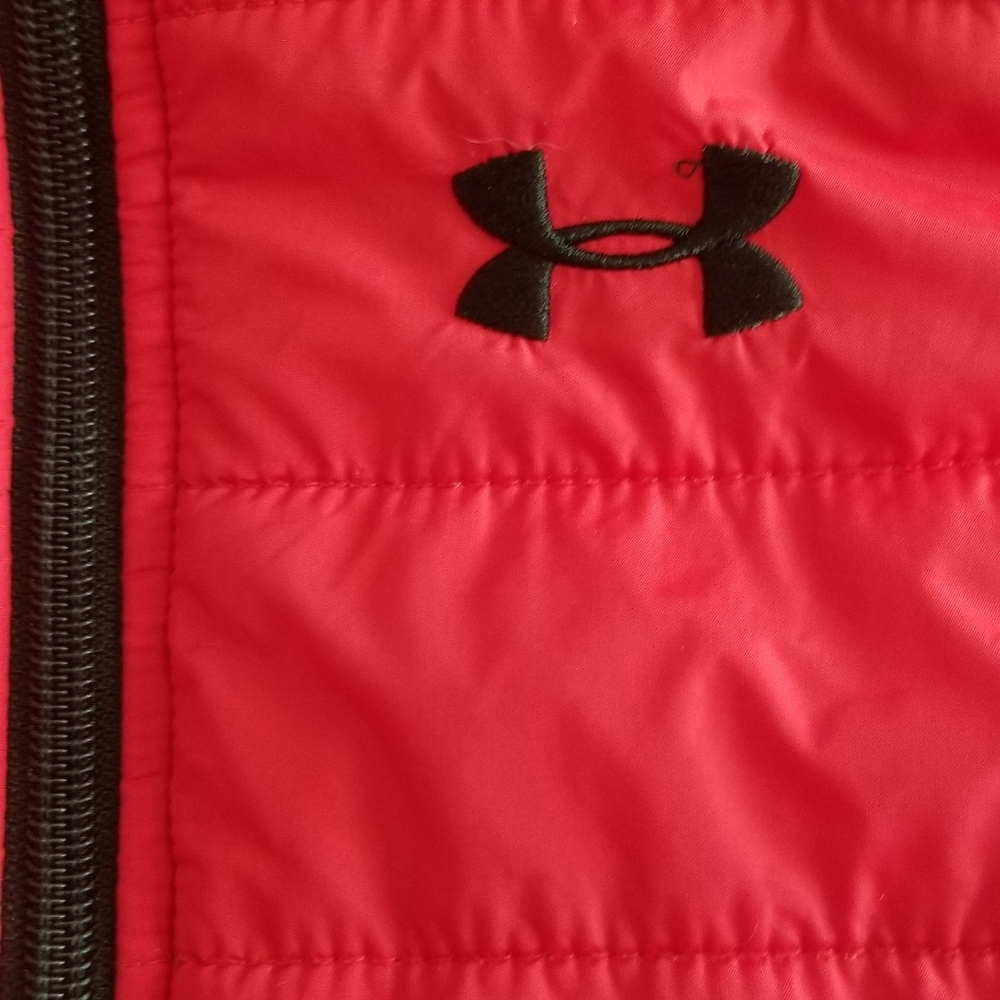 Under Armour Boys' UA Puffer Jacket  Size 4 red and black - Picture 6 of 8